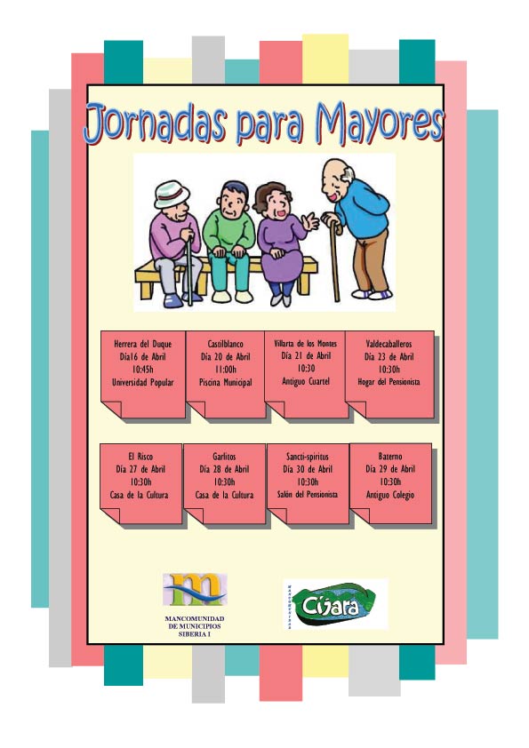 Cartel jornadas para mayores