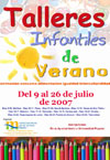 Cartel de los talleres infantiles de verano, haga clic para ampliar