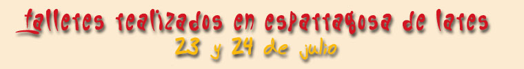 Talleres realizados en Esparragosa de Lares - 23 y 24 de julio