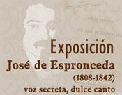 Baner Exposicin: Jos de Espronceda (1808-1842) "Voz secreta, dulce canto"