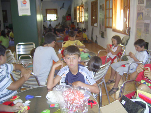 Foto de los talleres realizados en el Camping de Puerto Pea, haga clic en la imagen para ampliar