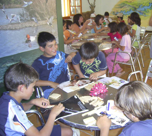 Foto de los talleres realizados en el Camping de Puerto Pea, haga clic en la imagen para ampliar