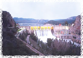 Presa del embalse de Puerto Pea